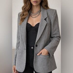 ✨ Vintage Jones New York Houndstooth Blazer